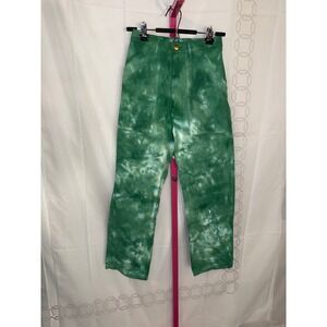 BIG BUD PRESS Green Tie Dye Work Pants Made in LA